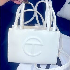 Small White Telfar Shopping Bag